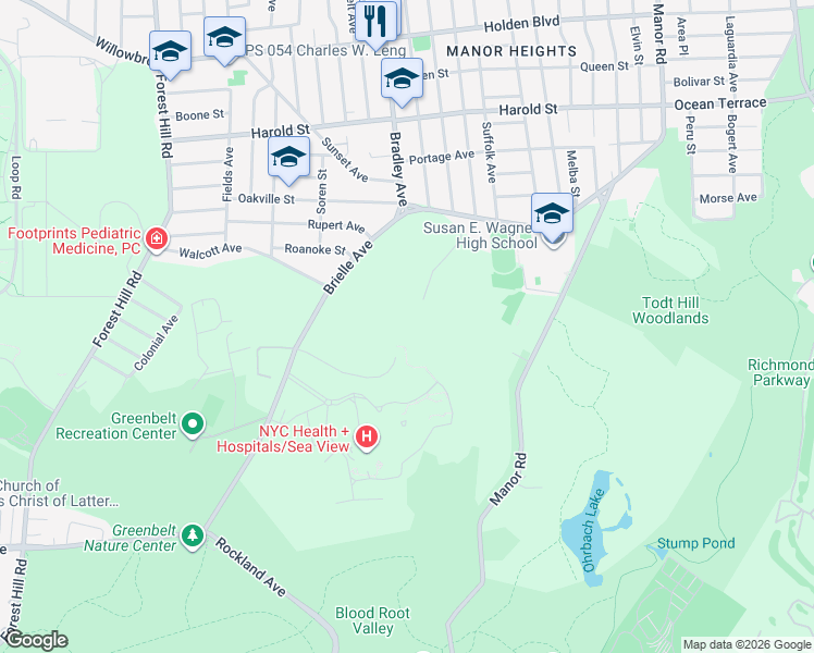 map of restaurants, bars, coffee shops, grocery stores, and more near 460 Brielle Ave in Staten Island
