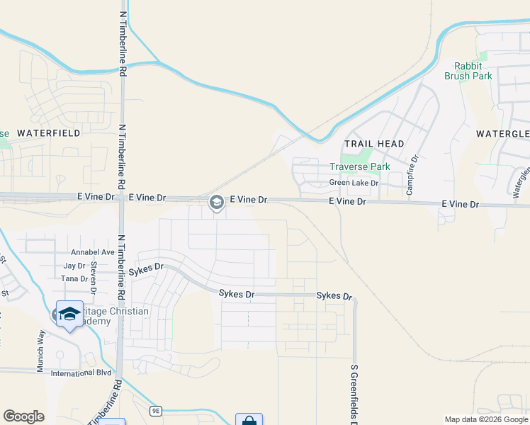 map of restaurants, bars, coffee shops, grocery stores, and more near 3012 East Vine Drive in Fort Collins