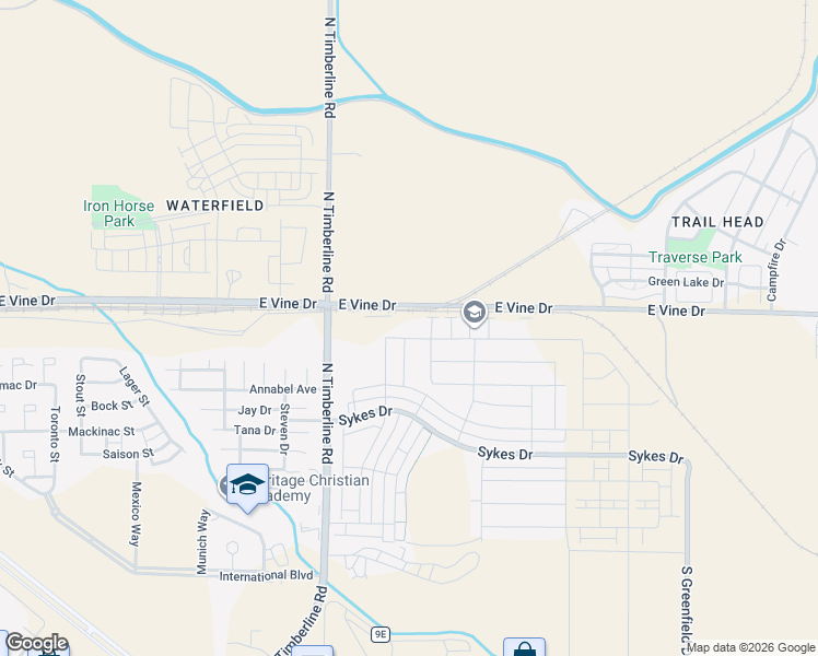 map of restaurants, bars, coffee shops, grocery stores, and more near 2816 East Vine Drive in Fort Collins