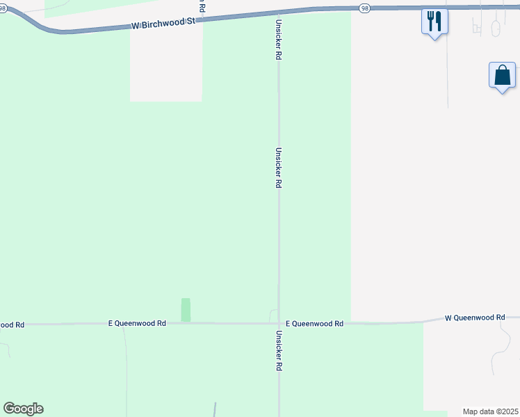 map of restaurants, bars, coffee shops, grocery stores, and more near 18775 Unsicker Road in Morton