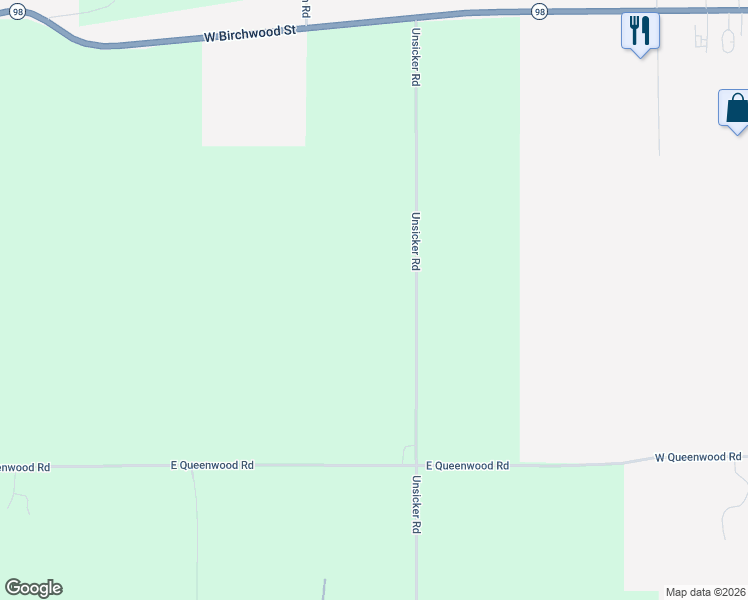 map of restaurants, bars, coffee shops, grocery stores, and more near 18775 Unsicker Road in Morton