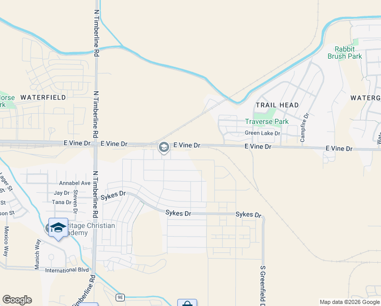 map of restaurants, bars, coffee shops, grocery stores, and more near 3012 East Vine Drive in Fort Collins