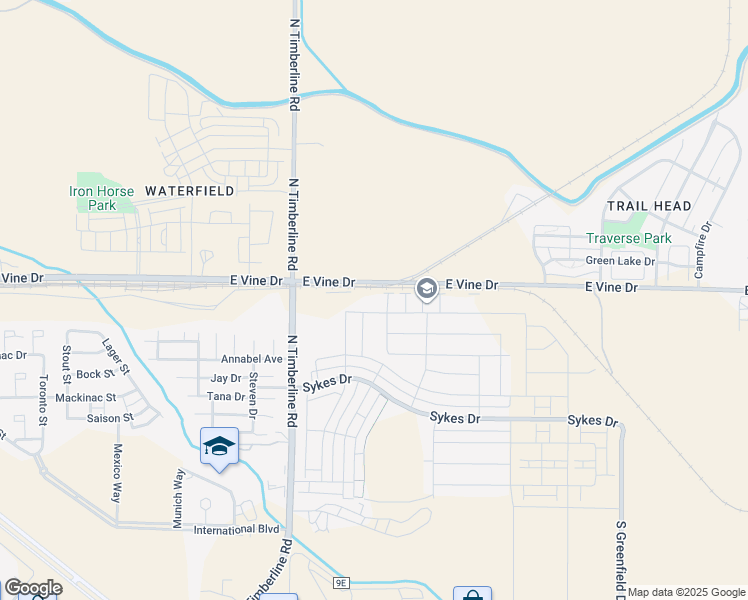 map of restaurants, bars, coffee shops, grocery stores, and more near 2816 East Vine Drive in Fort Collins