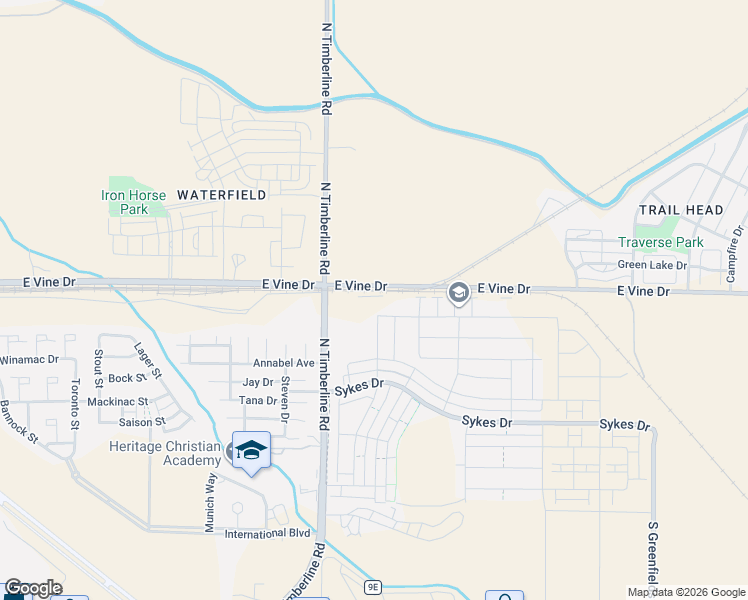 map of restaurants, bars, coffee shops, grocery stores, and more near 2703 Barnstormer Street in Fort Collins