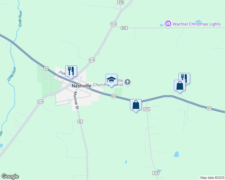 map of restaurants, bars, coffee shops, grocery stores, and more near 13495 Ohio 39 in Big Prairie