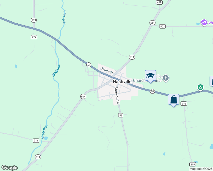 map of restaurants, bars, coffee shops, grocery stores, and more near 204 Kettle Street in Nashville