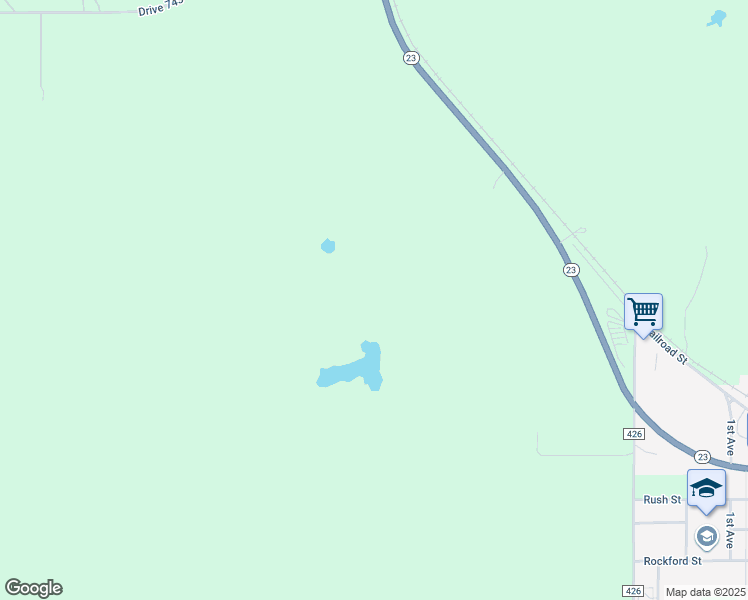 map of restaurants, bars, coffee shops, grocery stores, and more near in Johnson Lake