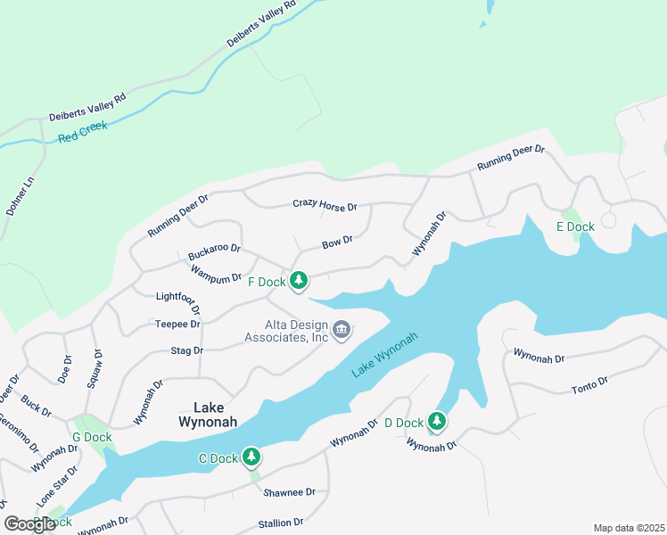 map of restaurants, bars, coffee shops, grocery stores, and more near 1496 Wynonah Drive in Auburn