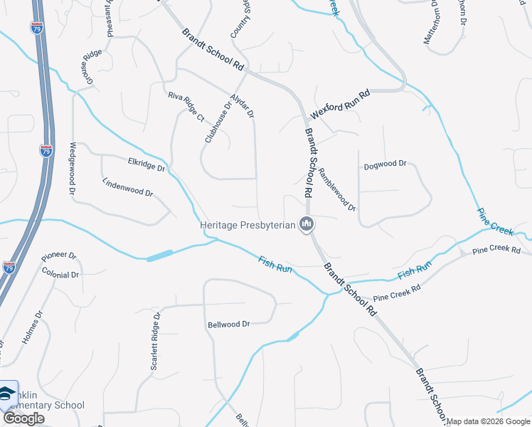 map of restaurants, bars, coffee shops, grocery stores, and more near 2466 Alydar Drive in Wexford