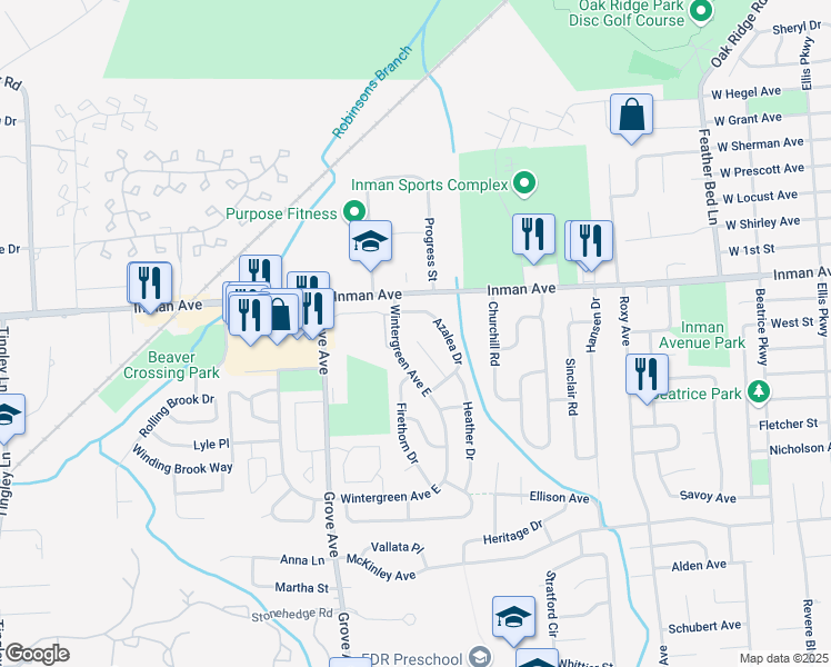 map of restaurants, bars, coffee shops, grocery stores, and more near 15 Daphne Court in Edison