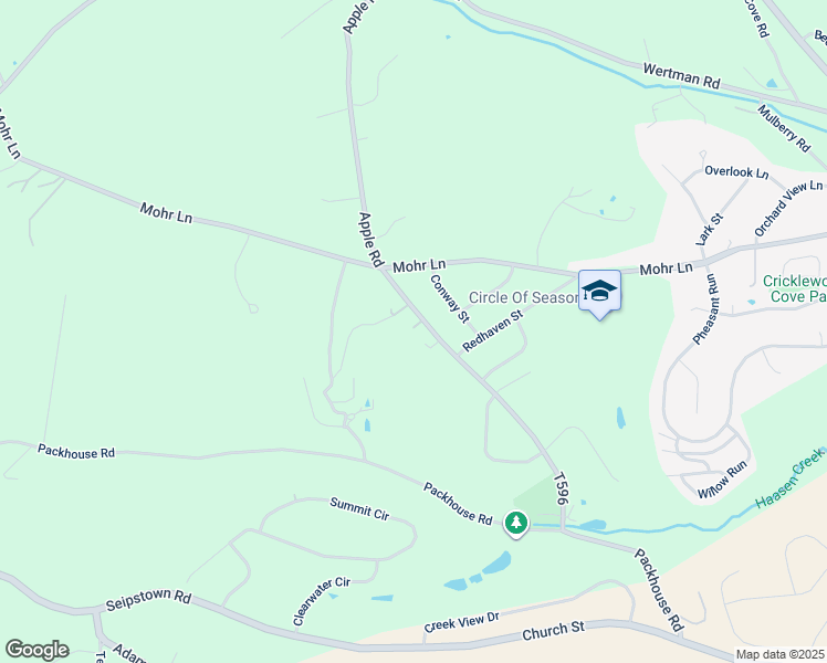 map of restaurants, bars, coffee shops, grocery stores, and more near 2242 Apple Road in Fogelsville