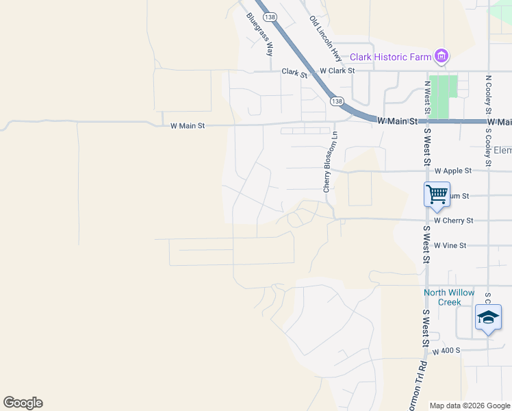 map of restaurants, bars, coffee shops, grocery stores, and more near 765 West Cherry Street in Grantsville