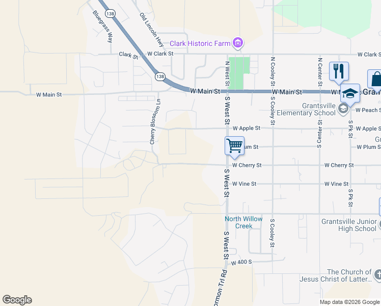 map of restaurants, bars, coffee shops, grocery stores, and more near 159 South Freedom Boulevard in Provo