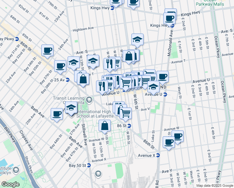 map of restaurants, bars, coffee shops, grocery stores, and more near in Brooklyn