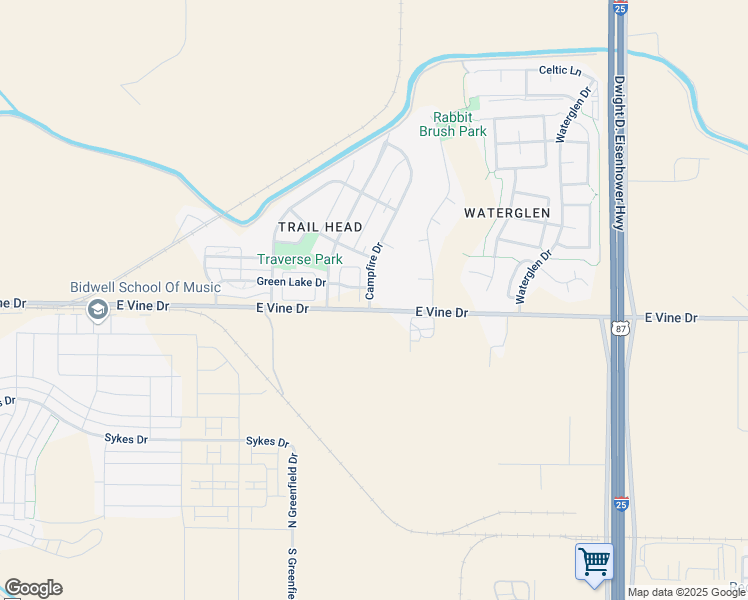 map of restaurants, bars, coffee shops, grocery stores, and more near 708 Campfire Drive in Fort Collins