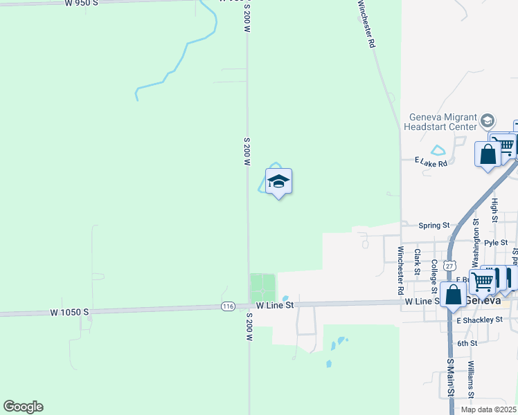 map of restaurants, bars, coffee shops, grocery stores, and more near 10181 South 200 West in Geneva