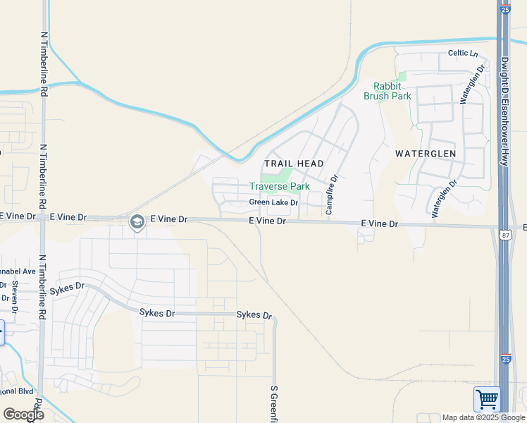 map of restaurants, bars, coffee shops, grocery stores, and more near 744 Wagon Trail Road in Fort Collins
