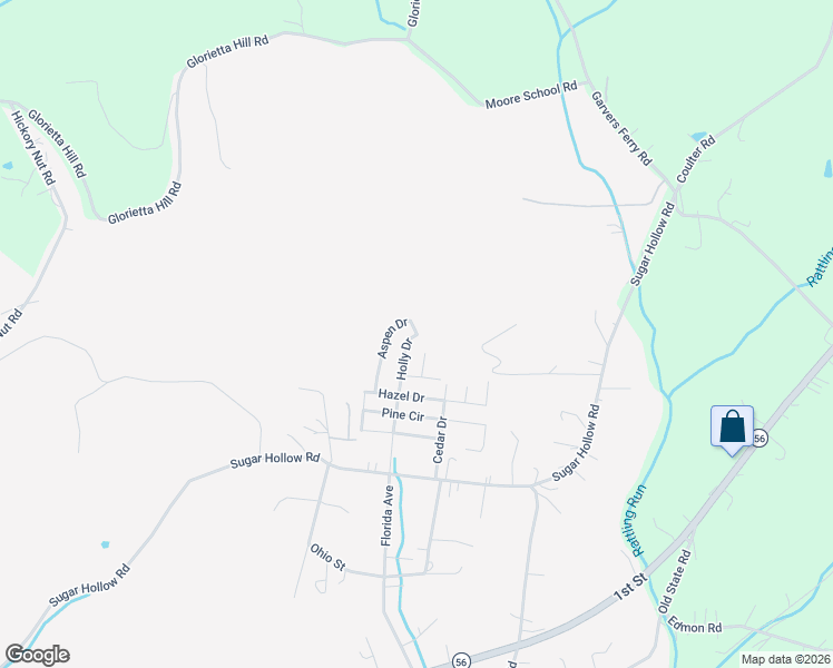 map of restaurants, bars, coffee shops, grocery stores, and more near 129 Crimson Drive in Apollo