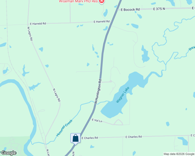 map of restaurants, bars, coffee shops, grocery stores, and more near 3190-3312 North Huntington Road in Marion