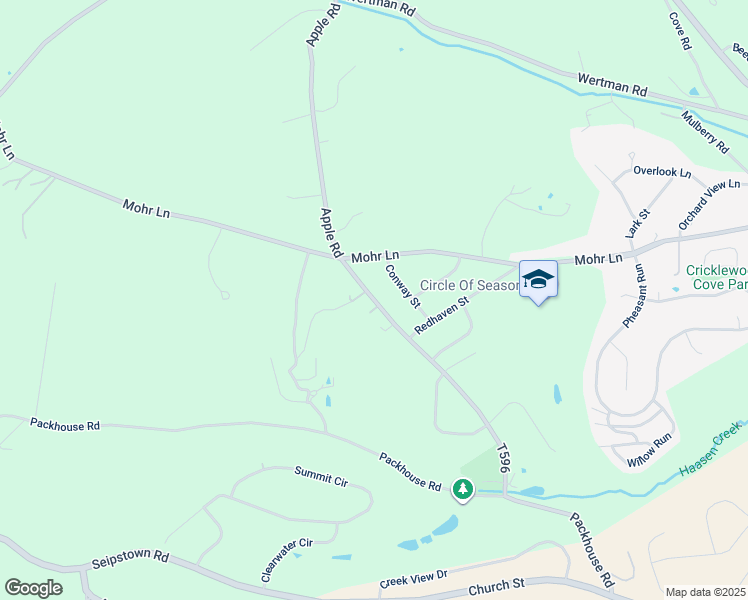 map of restaurants, bars, coffee shops, grocery stores, and more near 2242 Apple Road in Fogelsville
