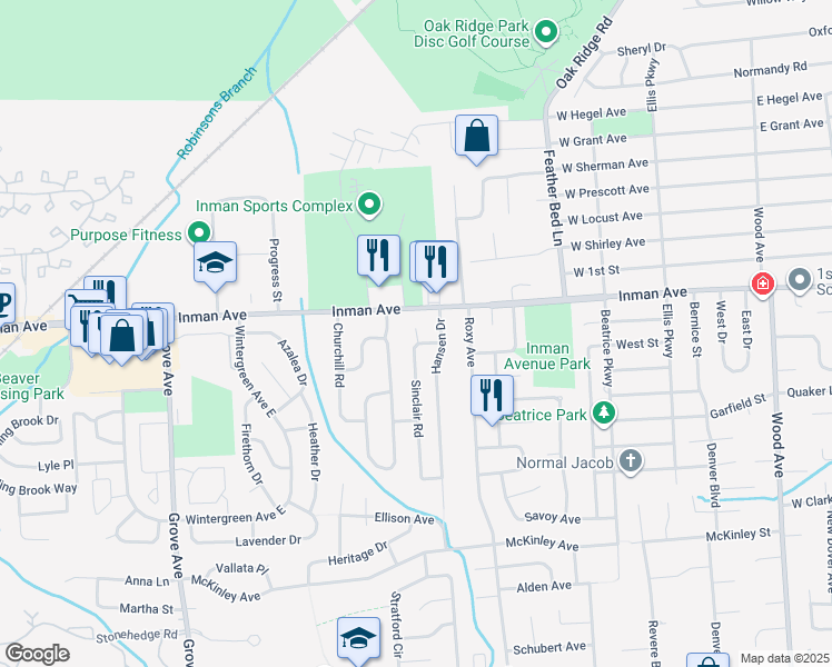 map of restaurants, bars, coffee shops, grocery stores, and more near Gooding Court in Edison