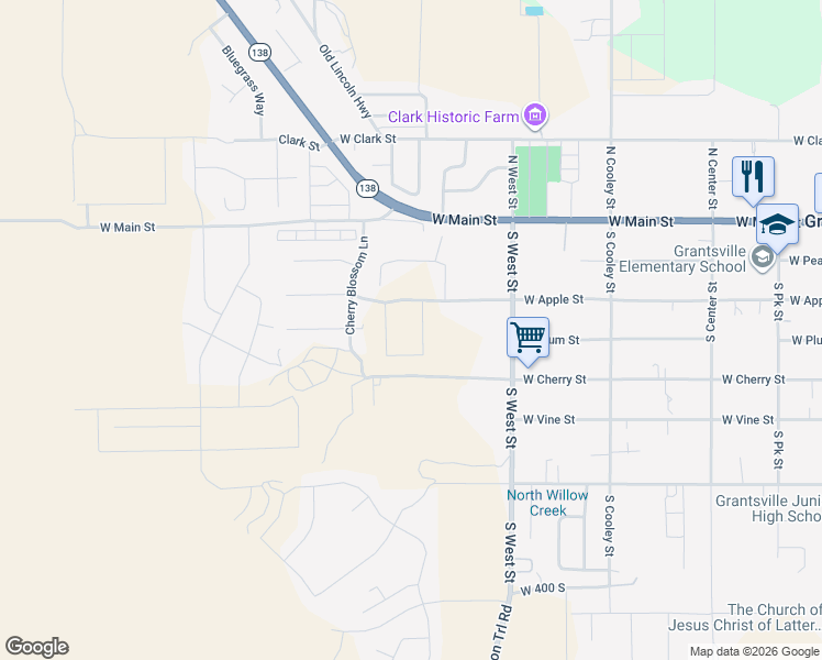 map of restaurants, bars, coffee shops, grocery stores, and more near 128 South Freedom Boulevard in Provo