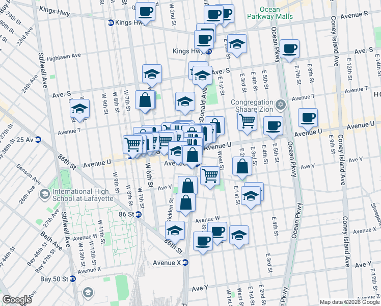 map of restaurants, bars, coffee shops, grocery stores, and more near in Brooklyn