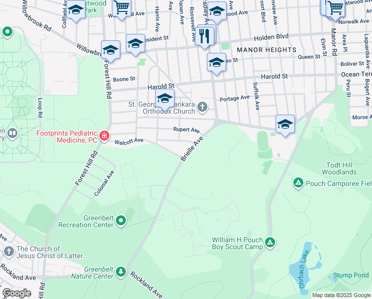 map of restaurants, bars, coffee shops, grocery stores, and more near 317 Brielle Avenue in Staten Island