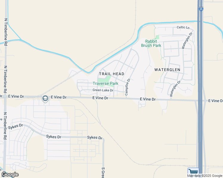map of restaurants, bars, coffee shops, grocery stores, and more near 751 Greenfields Drive in Fort Collins