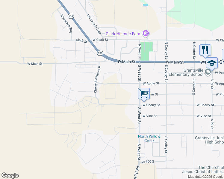 map of restaurants, bars, coffee shops, grocery stores, and more near in Grantsville