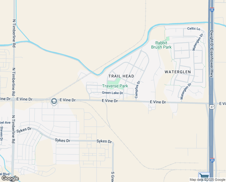 map of restaurants, bars, coffee shops, grocery stores, and more near 3324 Green Lake Drive in Fort Collins