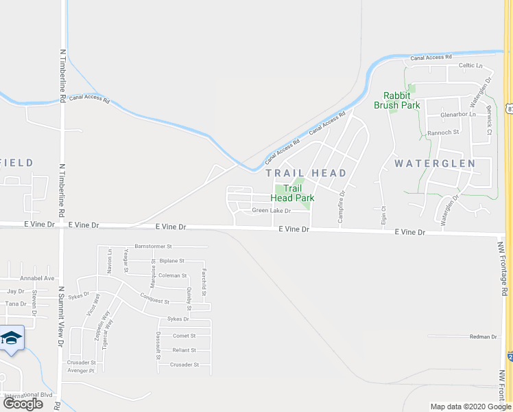 map of restaurants, bars, coffee shops, grocery stores, and more near 3293 Glacier Creek Drive in Fort Collins