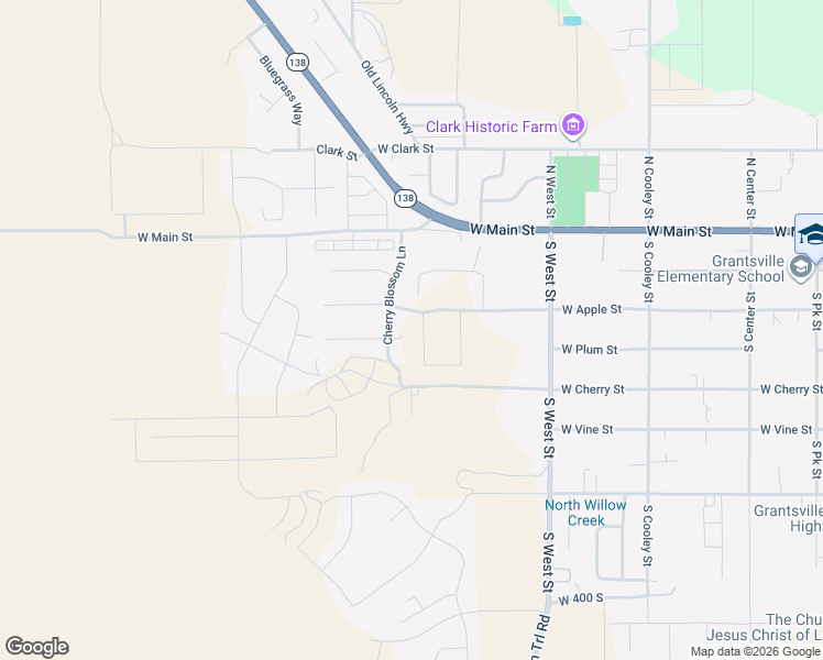 map of restaurants, bars, coffee shops, grocery stores, and more near 122 South Liberty Landing in Grantsville