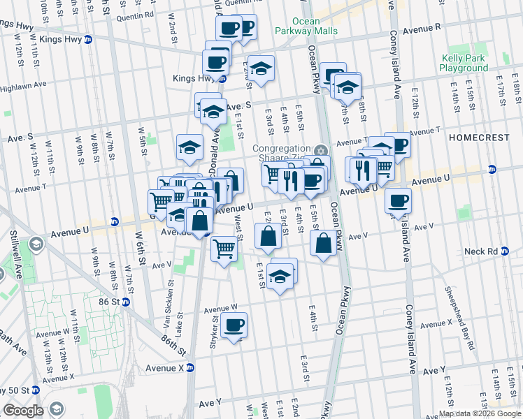 map of restaurants, bars, coffee shops, grocery stores, and more near in Brooklyn
