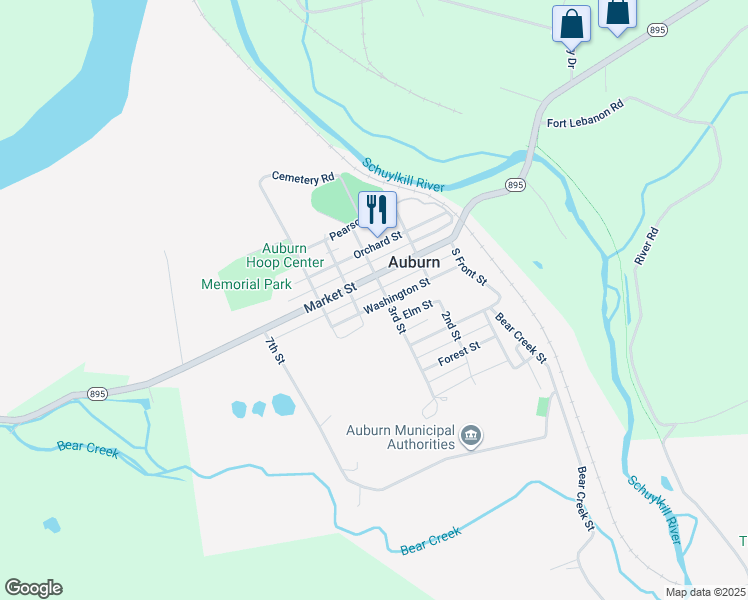 map of restaurants, bars, coffee shops, grocery stores, and more near 330 Washington Street in Auburn