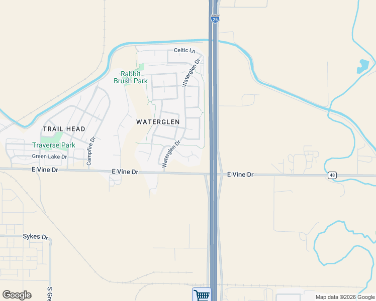 map of restaurants, bars, coffee shops, grocery stores, and more near 4033 Torridon Lane in Fort Collins