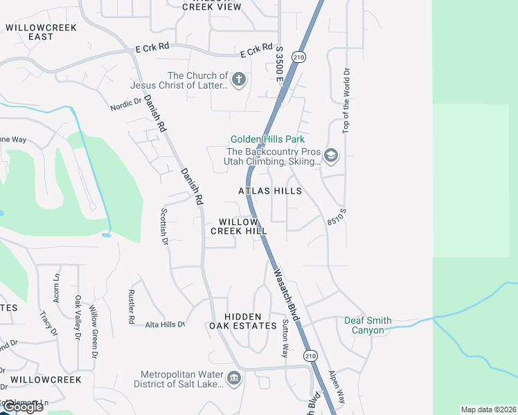 map of restaurants, bars, coffee shops, grocery stores, and more near 8461 Daneborg Circle in Cottonwood Heights