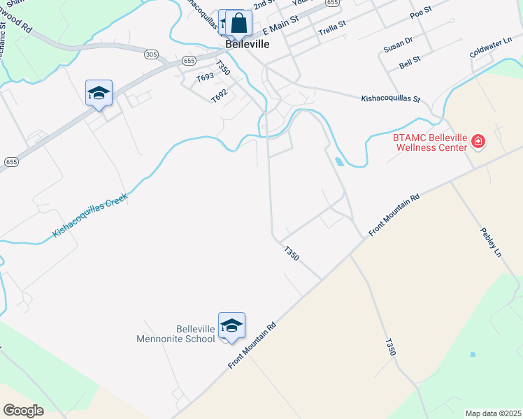 map of restaurants, bars, coffee shops, grocery stores, and more near 380 Walnut Street in Belleville