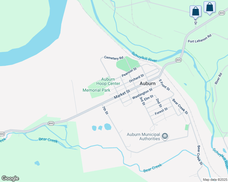 map of restaurants, bars, coffee shops, grocery stores, and more near 505 Orchard Street in Auburn