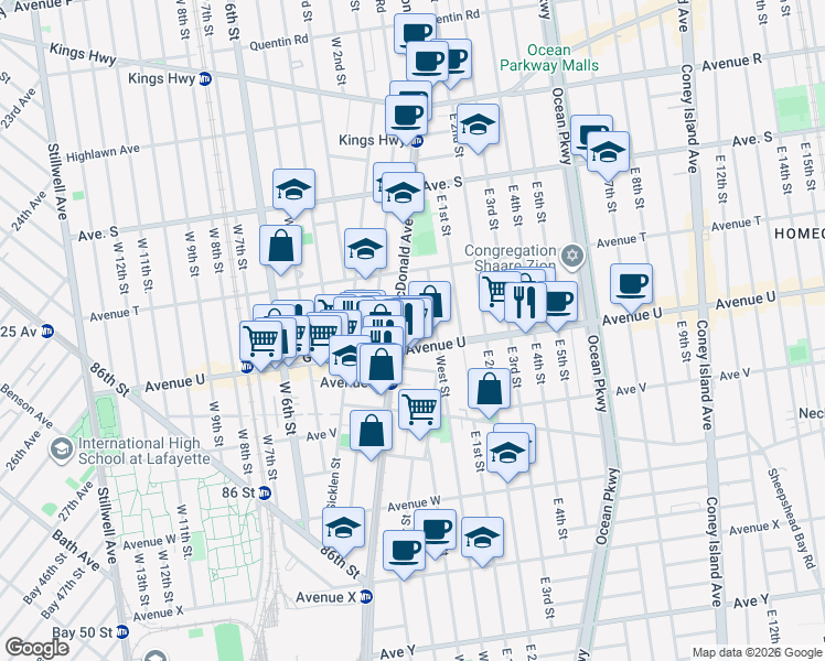 map of restaurants, bars, coffee shops, grocery stores, and more near in Brooklyn