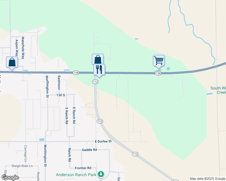 map of restaurants, bars, coffee shops, grocery stores, and more near 154 South Liberty Landing in Grantsville