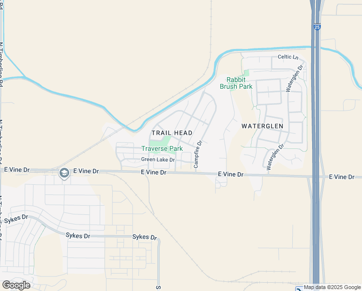 map of restaurants, bars, coffee shops, grocery stores, and more near 3445 Yule Trail Dr in Fort Collins