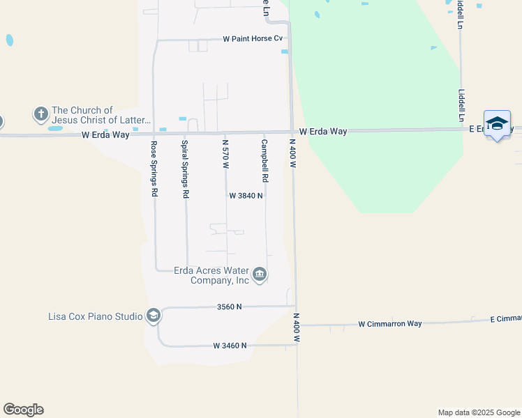 map of restaurants, bars, coffee shops, grocery stores, and more near 3799 Campbell Road in Erda