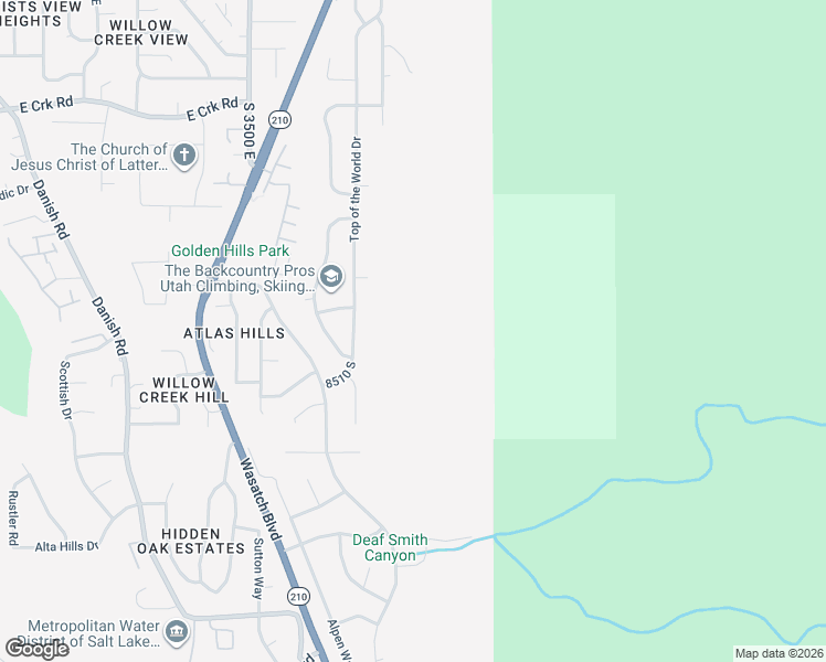 map of restaurants, bars, coffee shops, grocery stores, and more near 3720 East Golden Oaks Drive in Cottonwood Heights