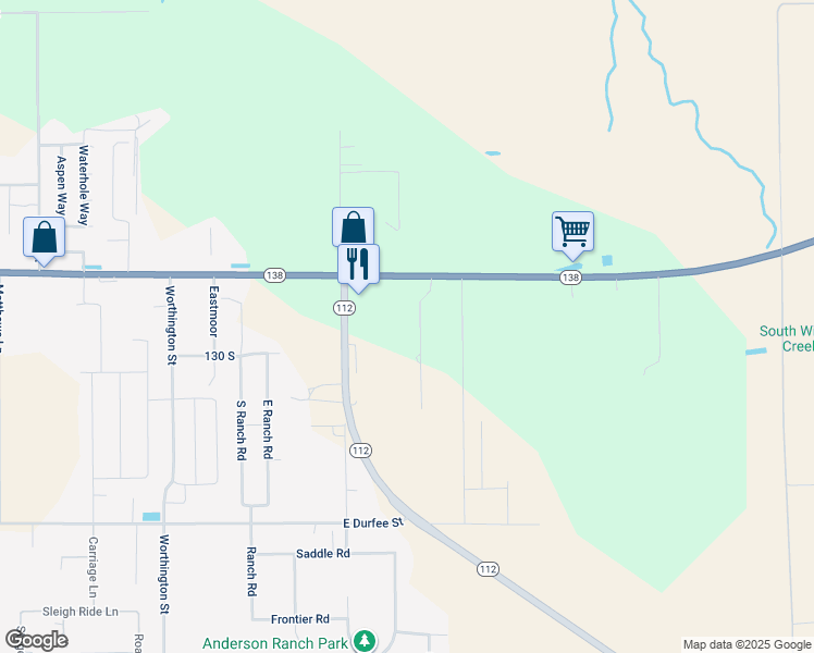 map of restaurants, bars, coffee shops, grocery stores, and more near 130 South Liberty Landing in Grantsville