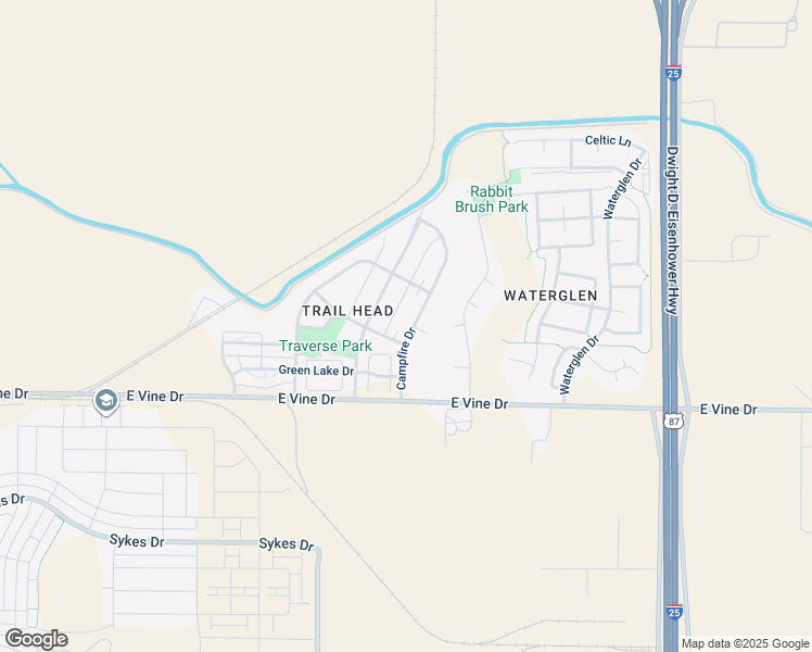 map of restaurants, bars, coffee shops, grocery stores, and more near 3481 Yule Trail Drive in Fort Collins