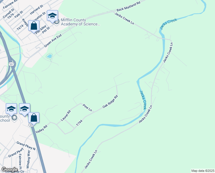 map of restaurants, bars, coffee shops, grocery stores, and more near 99 Walnut Road in Lewistown