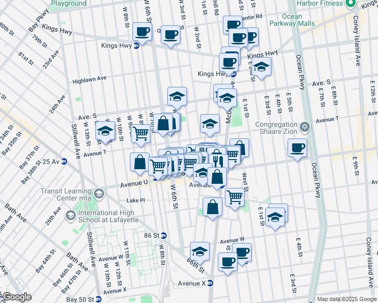map of restaurants, bars, coffee shops, grocery stores, and more near in Brooklyn