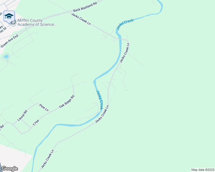 map of restaurants, bars, coffee shops, grocery stores, and more near 614-674 Jacks Creek Lane in Lewistown