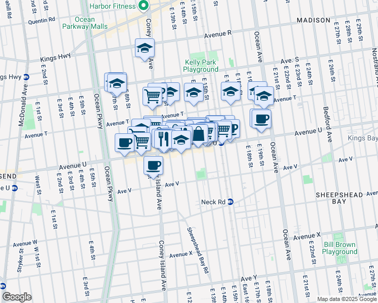 map of restaurants, bars, coffee shops, grocery stores, and more near in Brooklyn